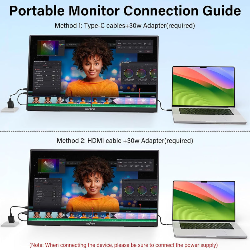 23.8inch Portable Monitor 120Hz RGB 100%