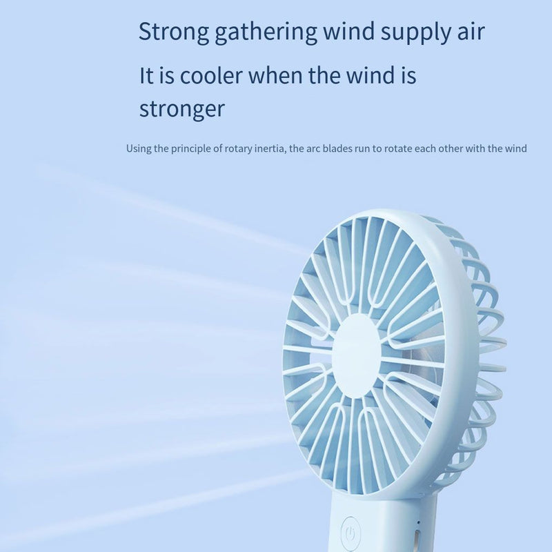 Portable Handheld Fan Small Cooling USB Rechargeable Mute Handheld Fan