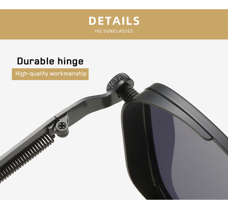 Metal Punk Polarized Sunglasses – Trendy Fashion with UV400 Protection for Men & Women