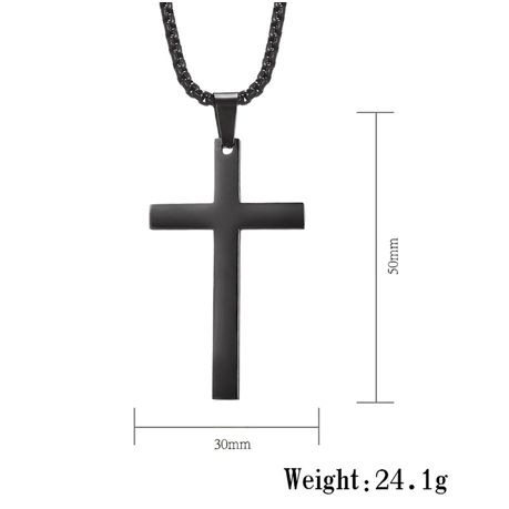 Cross Necklace for Men - Plain Cross Pendant Necklace