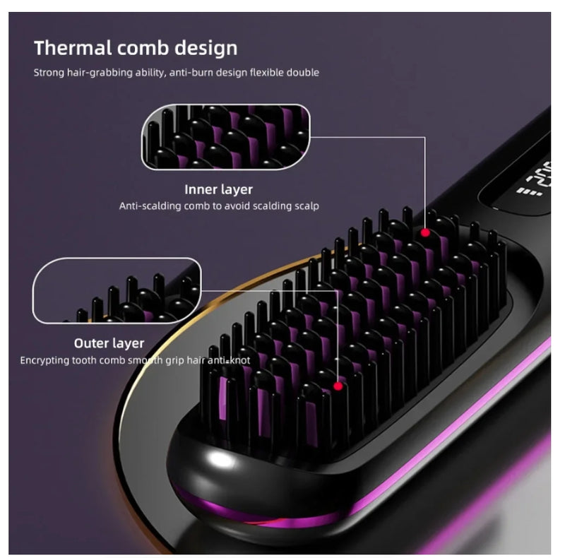 IPSTYLE 2-in-1 Straightener Curler with Negative Ions - 3 Heat Settings