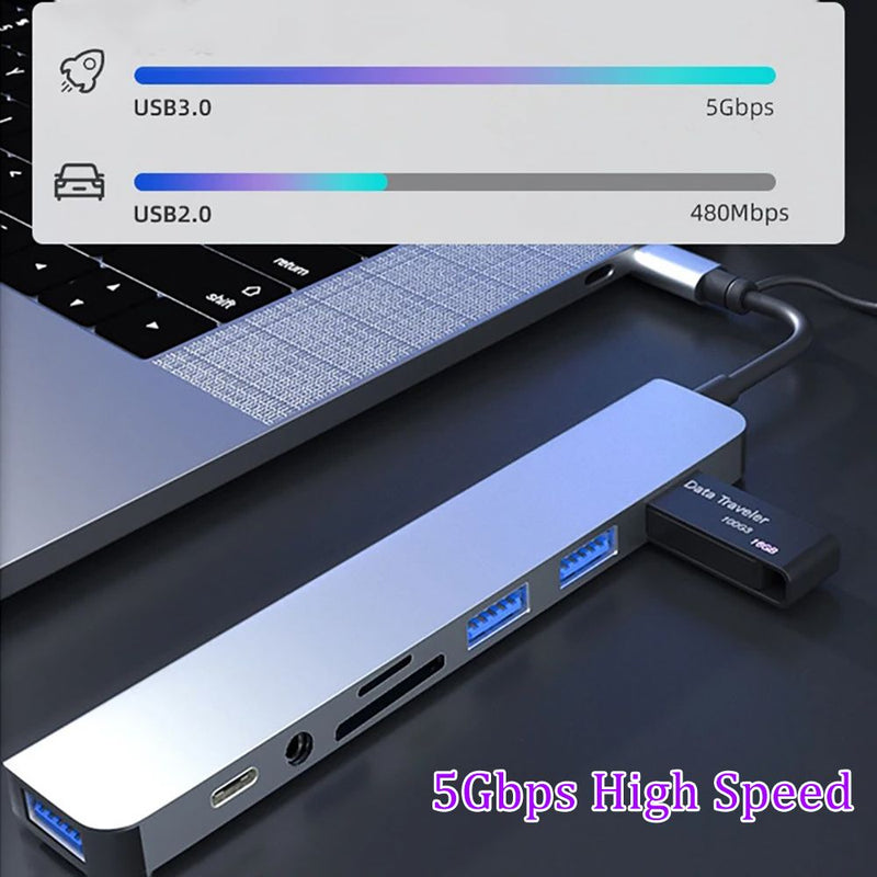 Docking 5Gbps High Speed OTG Adapter Type C to USB 3.0 Hub For Laptop