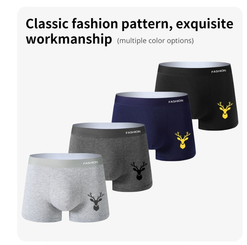 IPSTYLE Men Underwear Soft Sports BreathableTrendy Tashion Pop Print Boxer