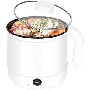 IPSTYLE Electric Cooker Non-Stick Mini Hot Pot Portable Travel Cooker 1.7L