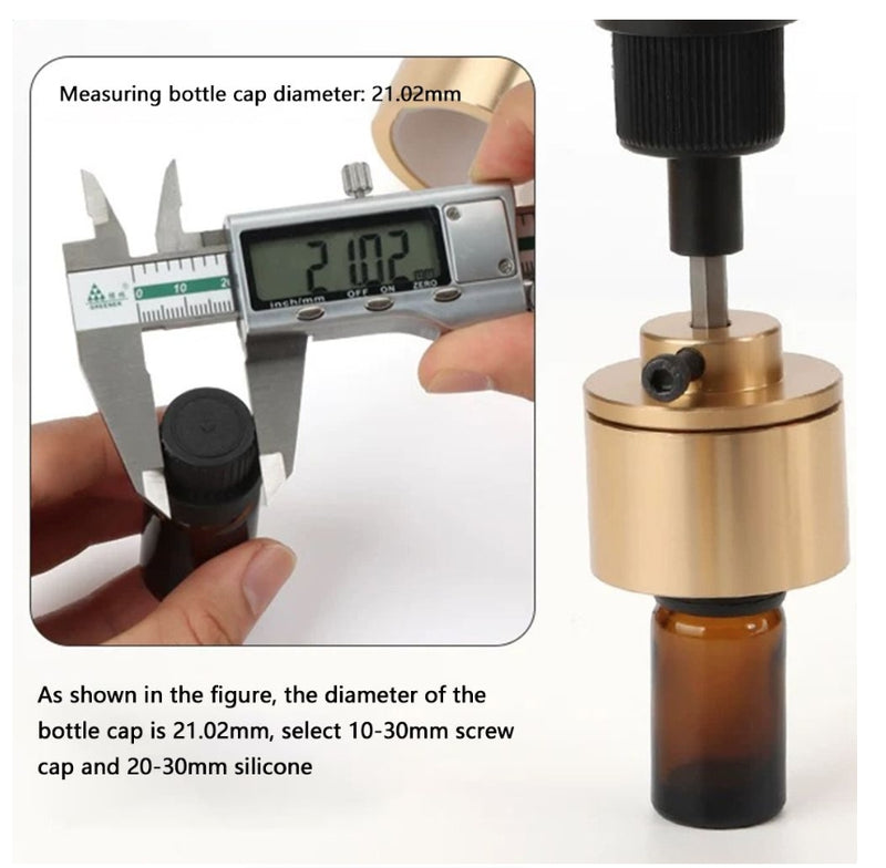 IPSTYLE Electric Handheld Bottle Capping Machine Cap Sealer 10-50mm