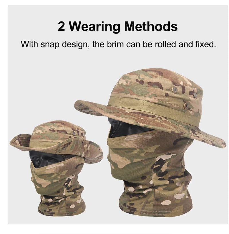 Camouflage Cap Balaclava Hat Suit Foldable Soft Hat Outdoor Hunting Fishing