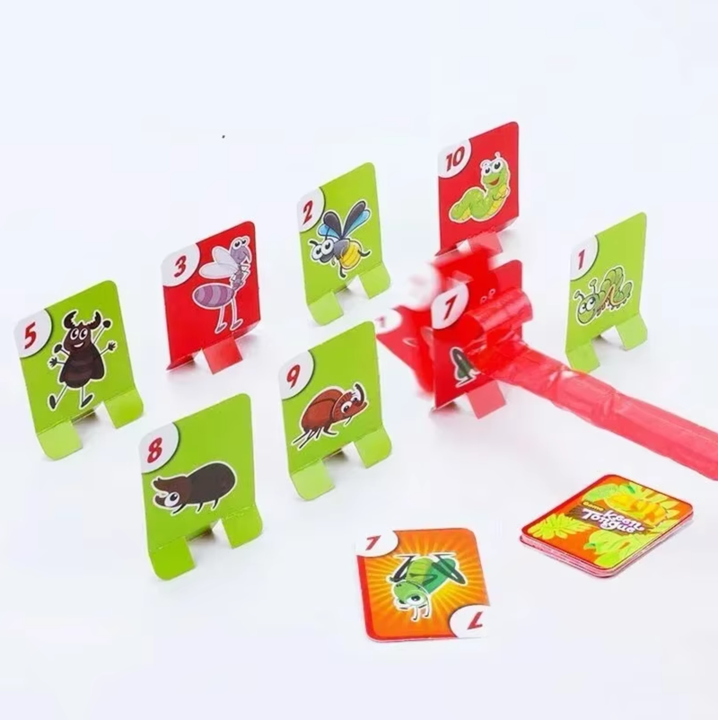 Board Game Interactive Toy Frog Mask Wagging Tongue Lick Cards Toy for Kids