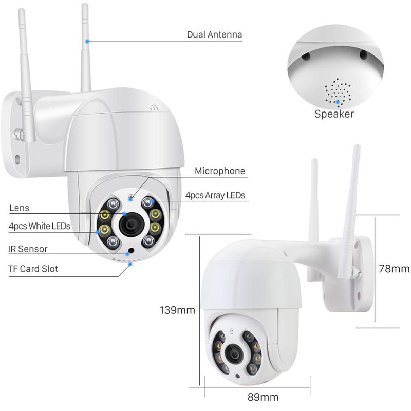 Wireless IP Network Camera Outdoor Waterproof Motion Alarm Camera