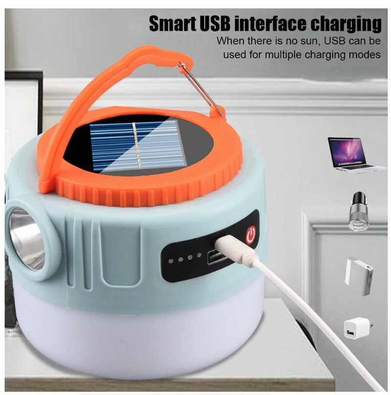 Solar Light Portable Hanging LED Camping Lamp Outdoor Lantern