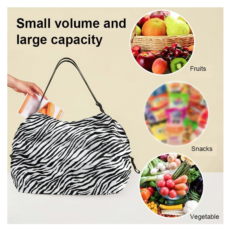 Foldable Storage Bag Handbags Large Capacity Shopping Bag Foldable Nylon Bag