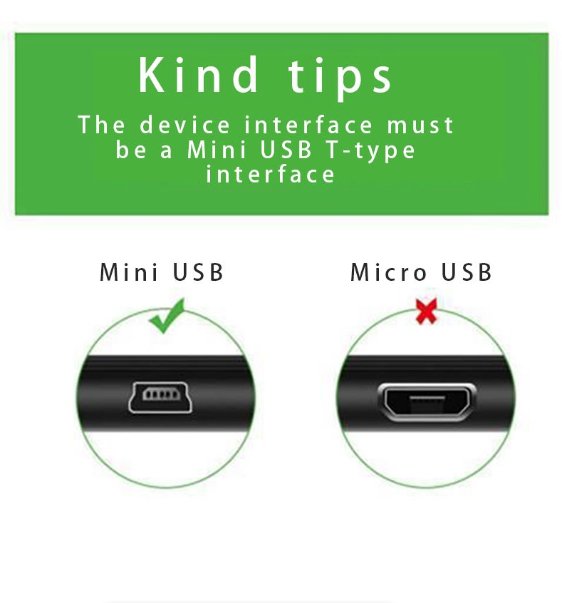 Mini USB Cable Short USB 2.0 to Mini-B 5-pin data charger cable