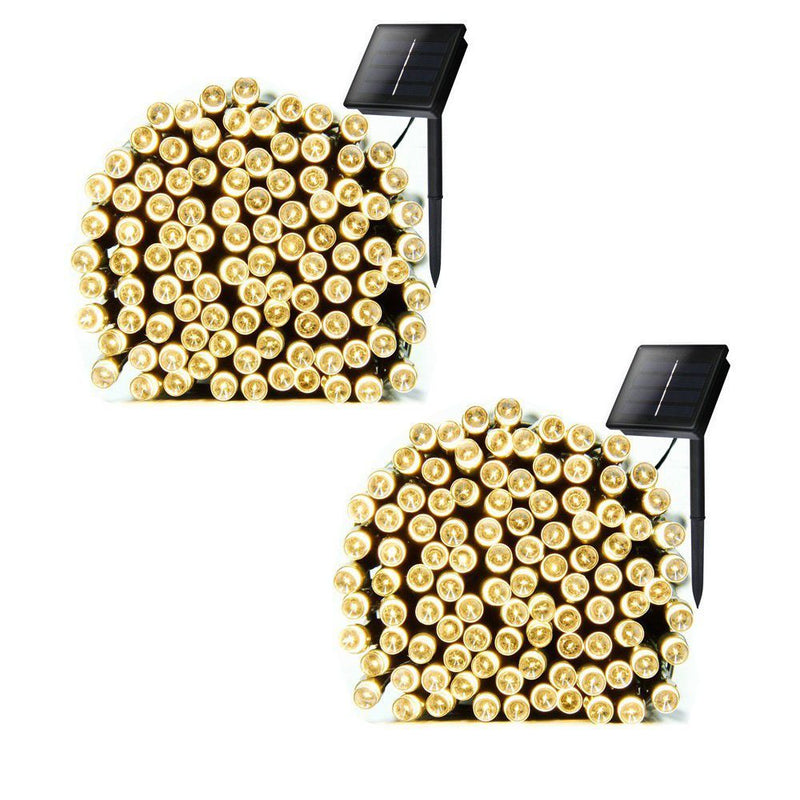 2 X Solar String Lights 100 LED 12M Decorative Lamp for Christmas
