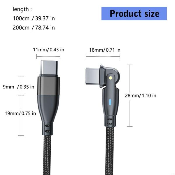 Fast Speed Charging Cord 180 Rotating Connector For Mobile Devices