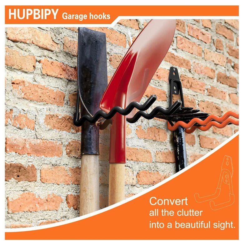 Garage Storage Utility Hooks Garage Garden Tool Organizer Hanging WallMount - 4Pack