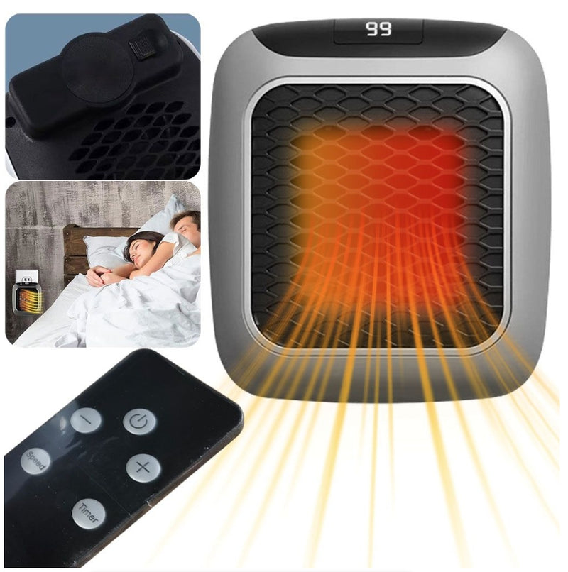 IPSTYLE Mini Heater 800W Fast Heating Plug In Heater with Remote Control