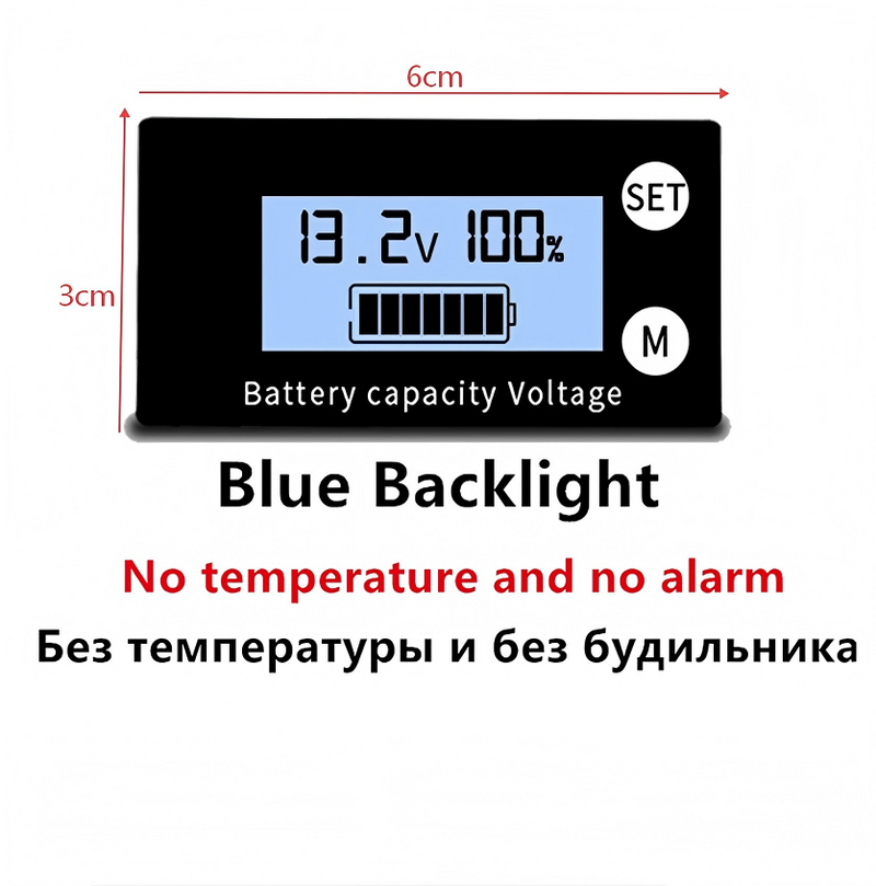 Battery Capacity Indicator Lead Acid Lithium LiFePO4 Car Motorcycle 6133A