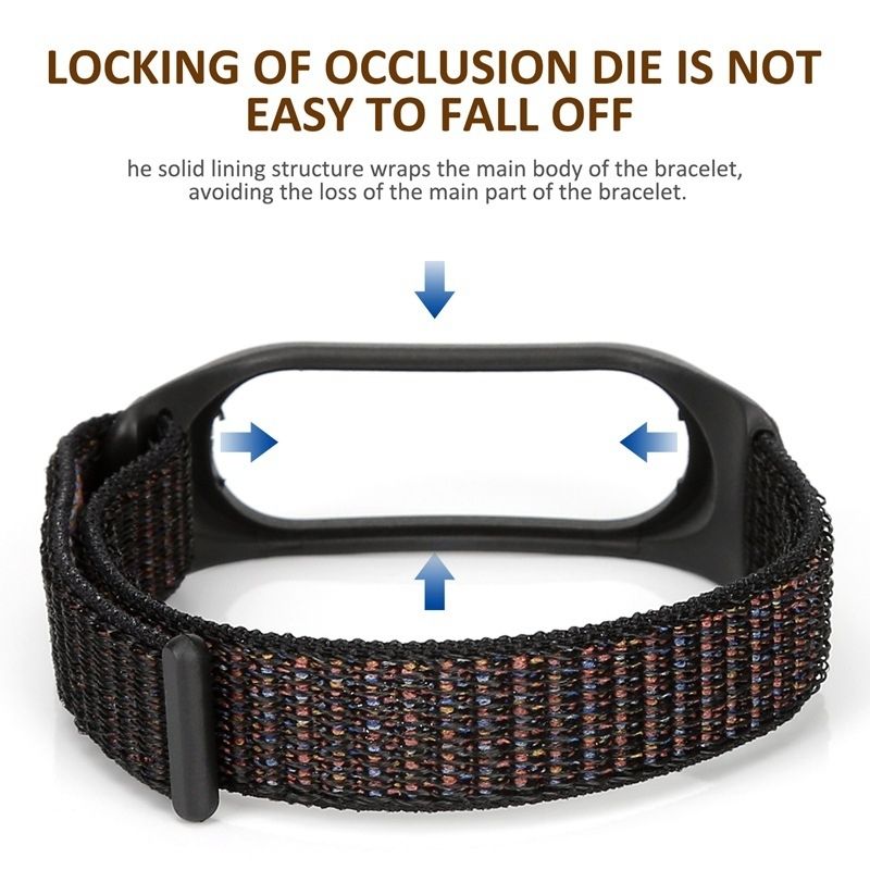 Nylon Weave Watch Strap Compatible with Xiaomi Mi Band 7