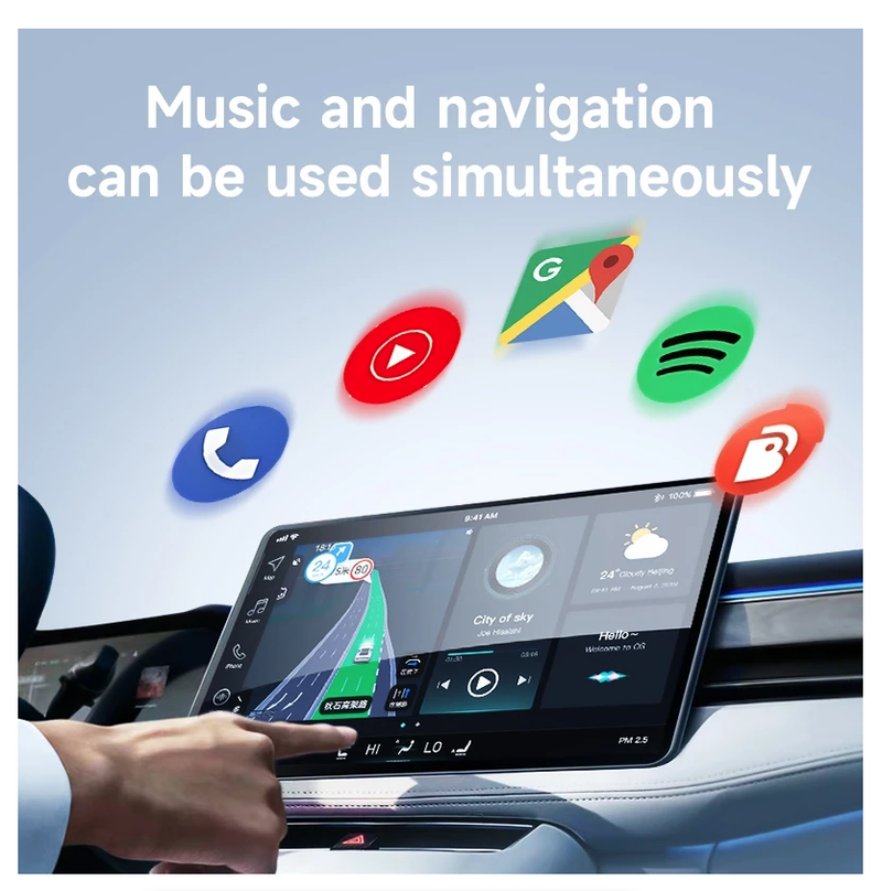 Wireless CarPlay Adapter 2in1 Wired to Wireless CarPlay Adapter