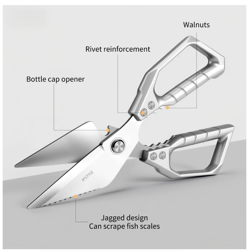 Kitchen Scissors Chicken Bone Scissors Fish Scale Scraper Bottle Opener