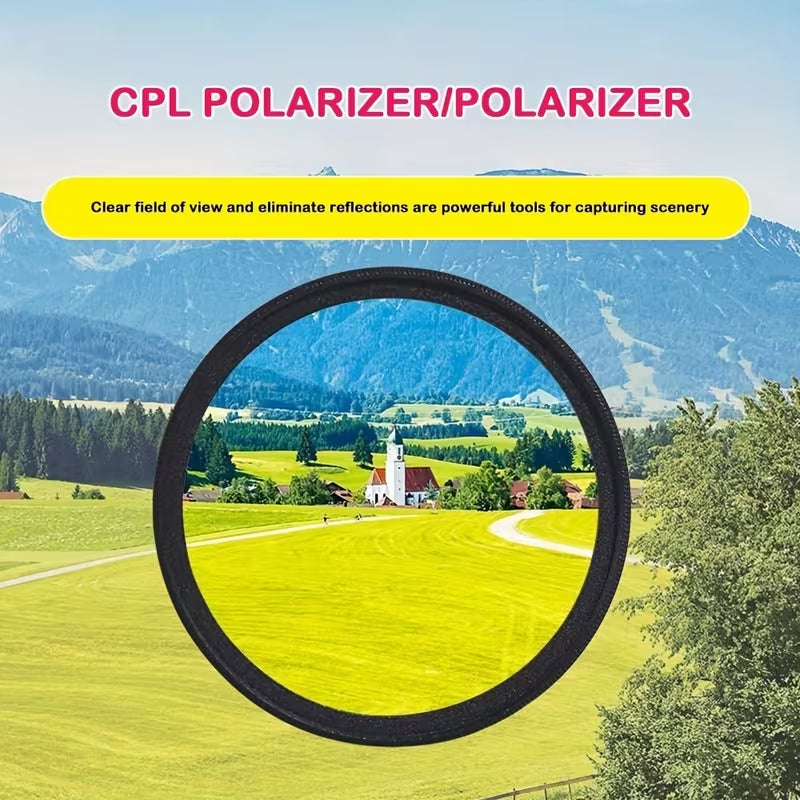 1Piece 52Mm Clip-On Cpl Phone Camera Filter, Circular Polarizer Lens For Smartphones