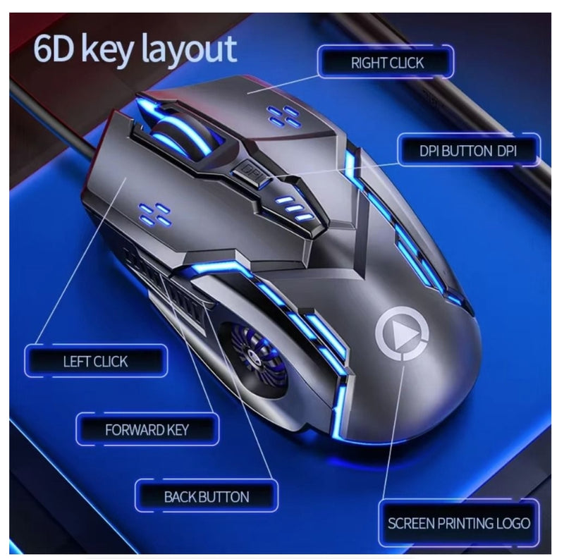 Wired Mouse Illuminated Ergonomics USB Mouse Mechanical Computer Mice PC