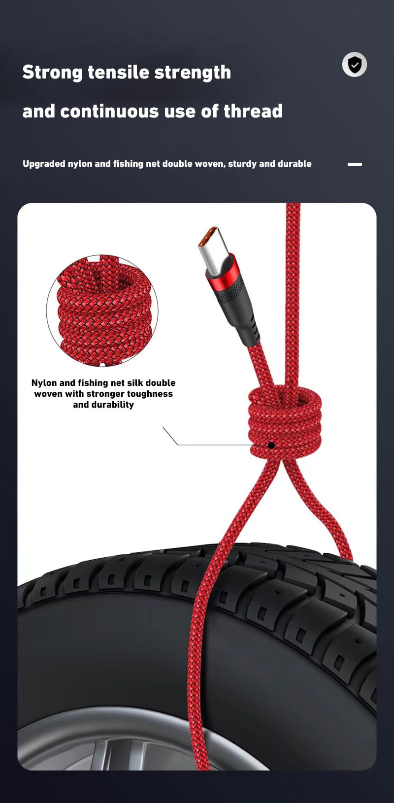 3m Cable Extended USB TYPE-C Micro Lightning Cable Braided Data Cable
