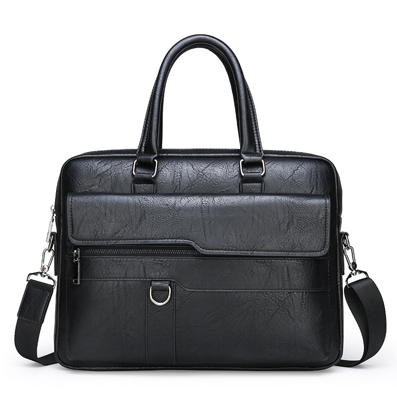 Men Bag Briefcase Laptop Bag - Leather Business Handbag Crossbody Shoulder