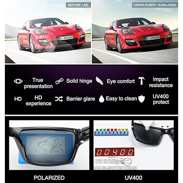 Men's Sports Polarized Sunglasses – 100% UV Protection