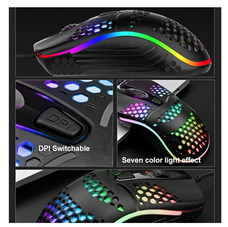 USB Wired Mouse RGB Luminous Gaming Mouse Desktop Laptop Office Computer