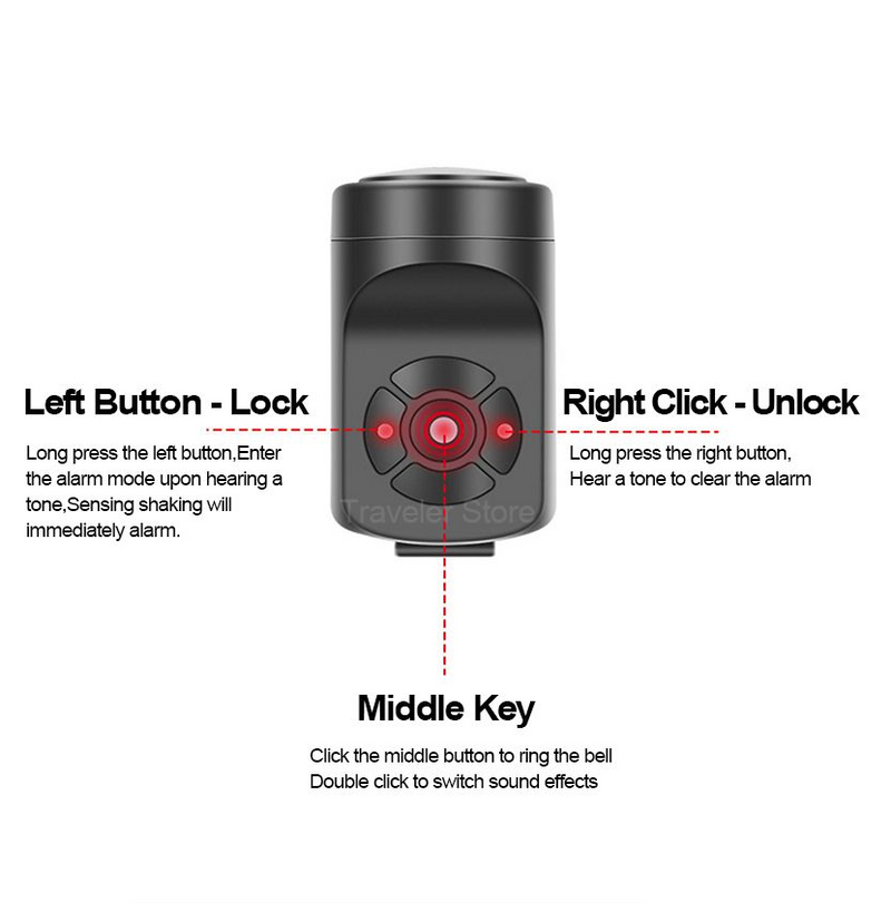 Bicycle Horn Electric Bike Bell 120DB Waterproof Bike Horn USB Rechargeable