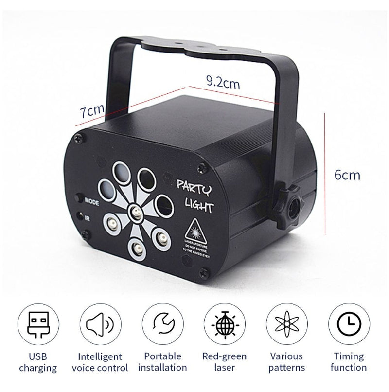 IPSTYLE DJ Light Disco Party Light UV Projection Light Home Party