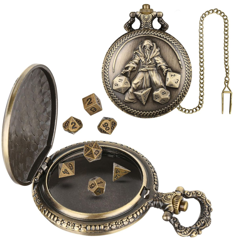 IPSTYLE Mini Metal DND Dice Set Board Games D&D Accessory
