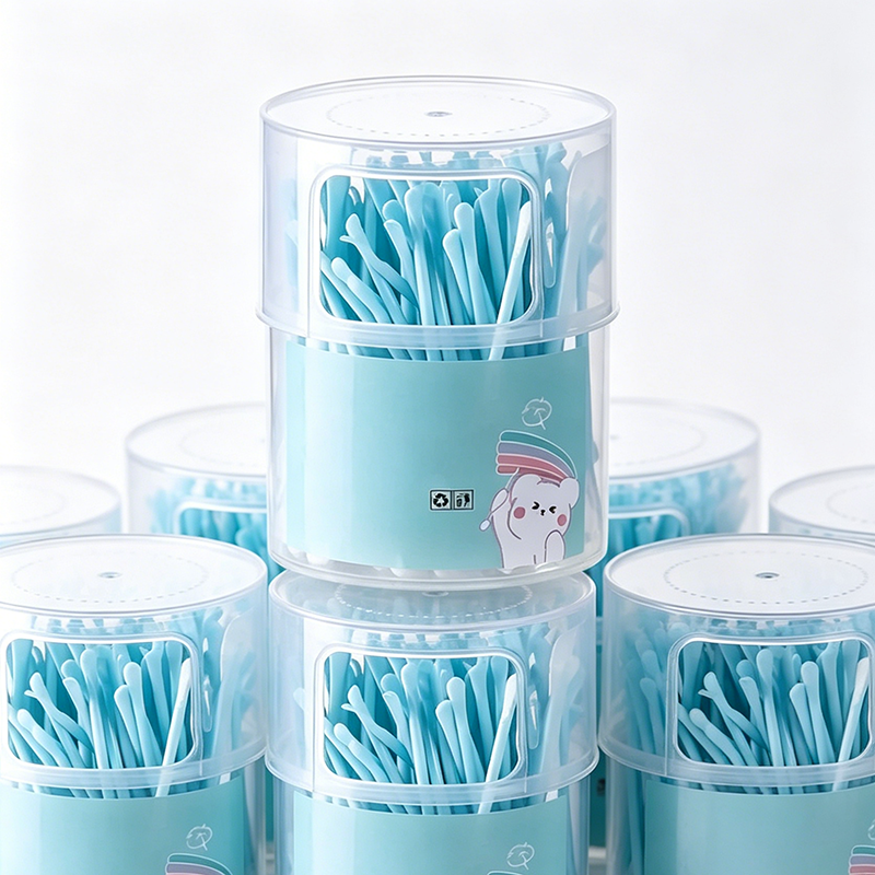 100Piece 2-In-1 Ear Swabs & Ear Scoops, Disposable Cotton Buds For Ear Care