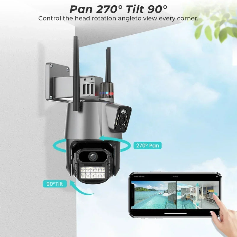 6MP WiFi Camera Wireless AI Humanoid Detection Home Security Baby Monitor