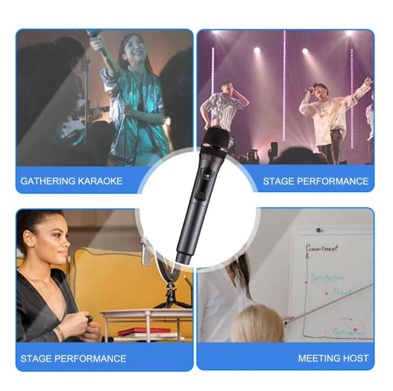 Wireless Microphone Dynamic Handheld Professional Mic For Sing Party Speech Church Club