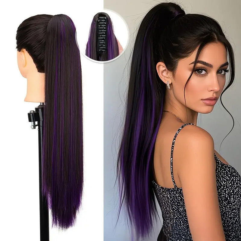 Womans Synthetic Flammable Fiber Wig Ponytail