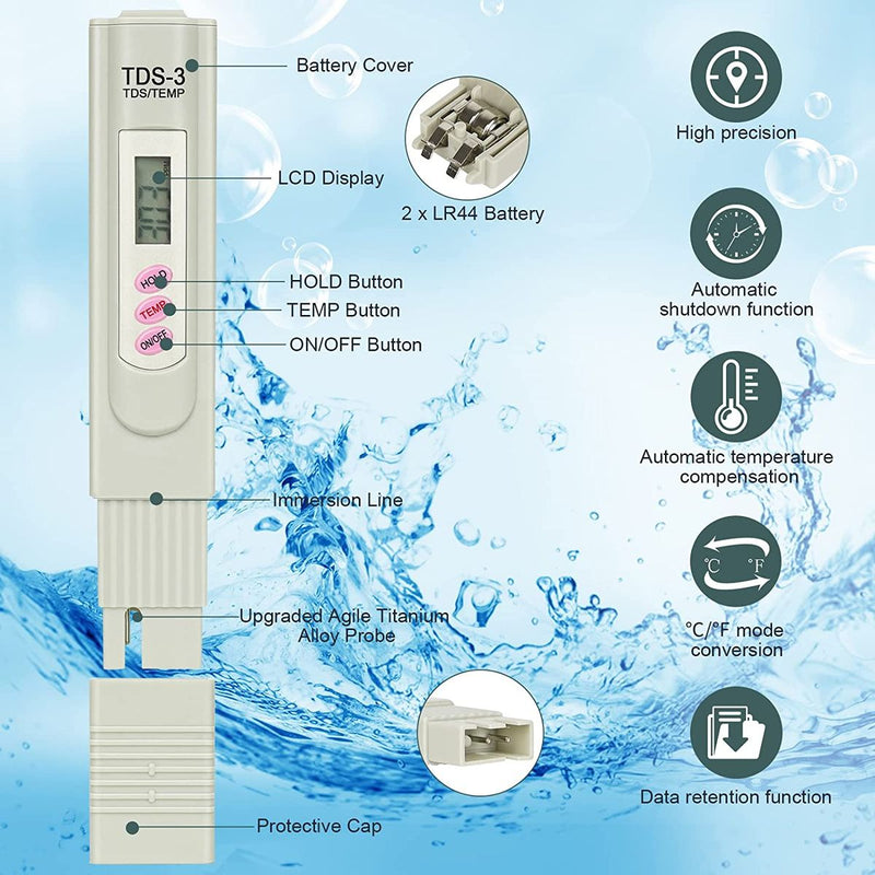 TDS Meter Water Quality Tester PPM Water Quality Tester Pen