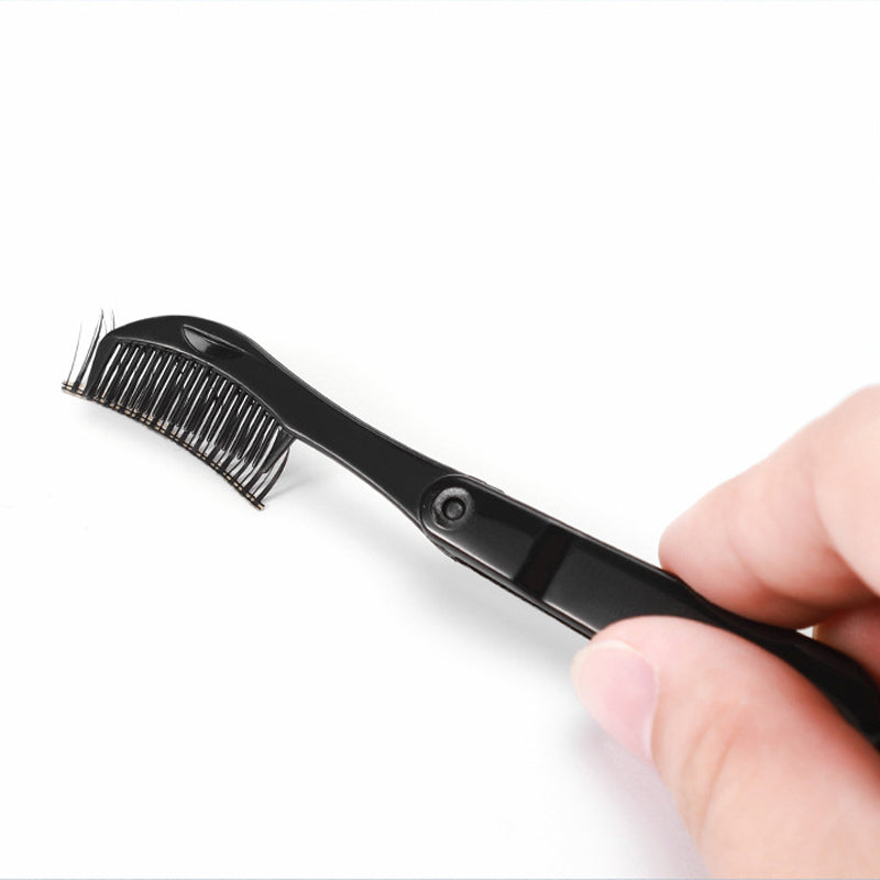 1Piece Double-Ended Eyelash Comb, Foldable Mascara Brush & Eyebrow Grooming Tool