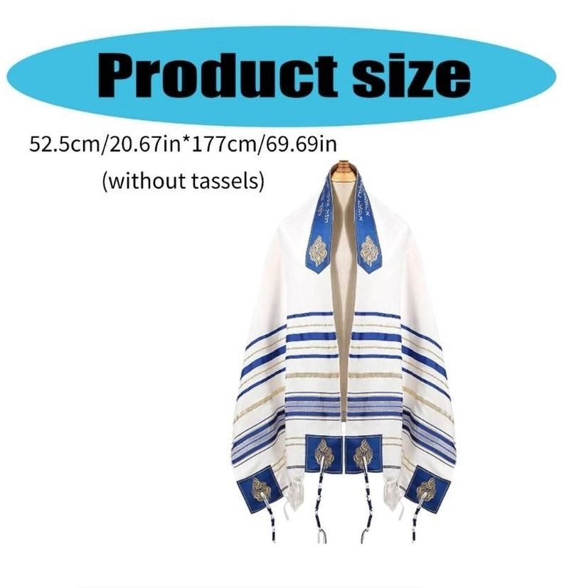 Ceremonial  Prayers Shawl Oversized Scarf Religious Practice