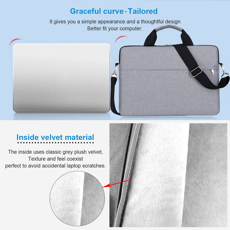 15.6 inch Laptop Handbag Sleeve Case Ultra Thin Notebook Cover Pouch Shoulder Bag