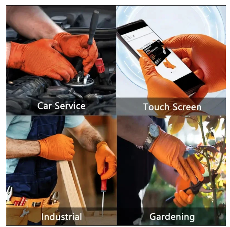 Heavy Duty Disposable Nitrile Gloves 8Mil Extra Thick