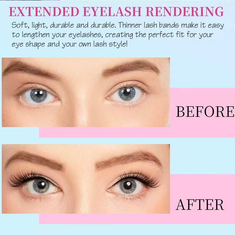 640 Pieces Thick Cluster Eyelash Extensions 10-16mm DIY False Eyelashes Kit 50D/60D/80D/100D Single Eyelashes, Soft Texture, And Easy To Use