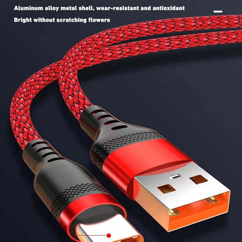 3m Cable Extended USB TYPE-C Micro Lightning Cable Braided Data Cable