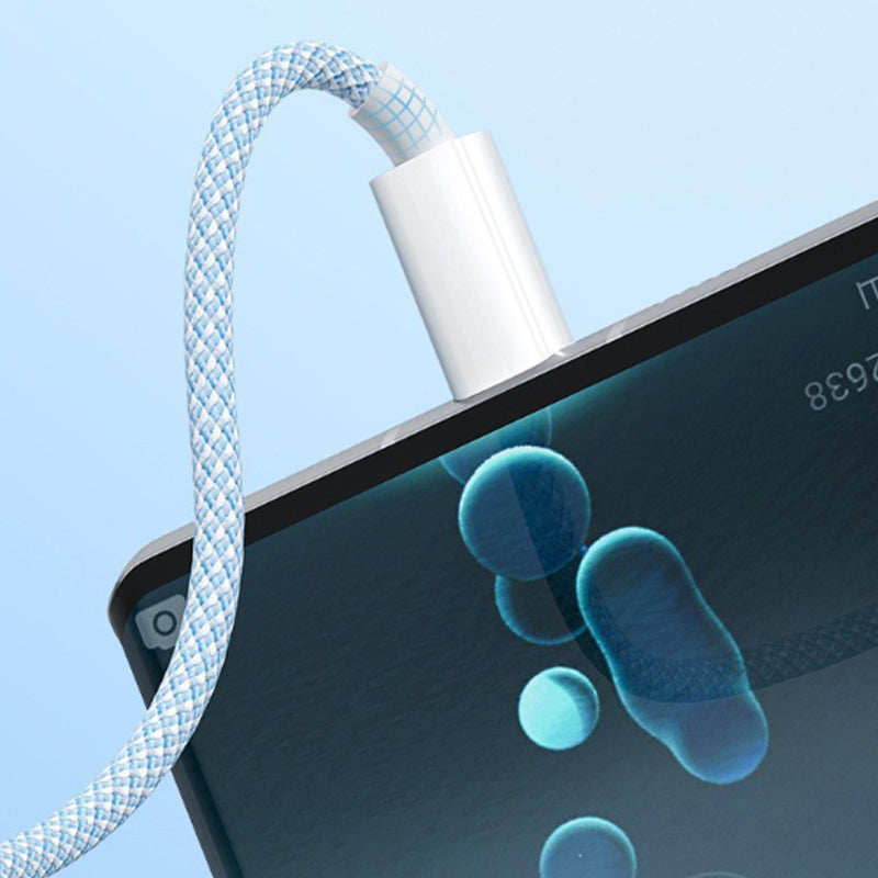 1.5M 3-In-1 Braided Fast Charging Cable, 66W USB To Type-C/Lightning/Micro USB