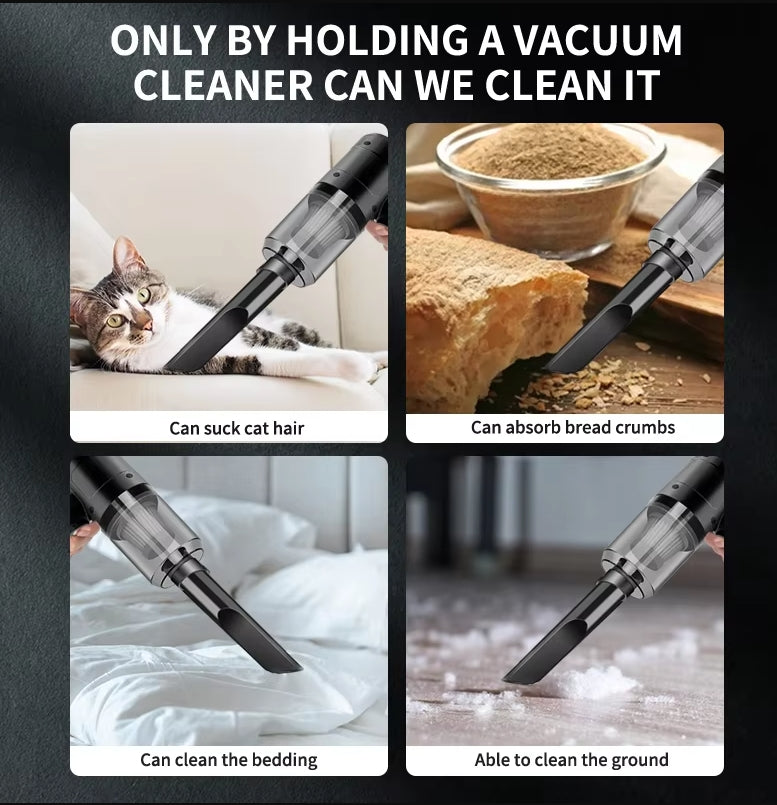 Portable Cordless Handheld Car Vacuum Cleaner Dual Use Blowing & Suction