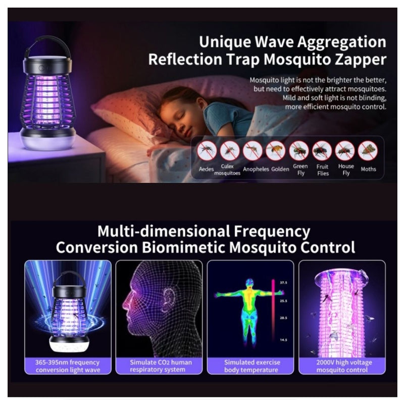 IPSTYLE Outdoor Camping Mosquito Repellent Lamp with SOS Dimmable Light