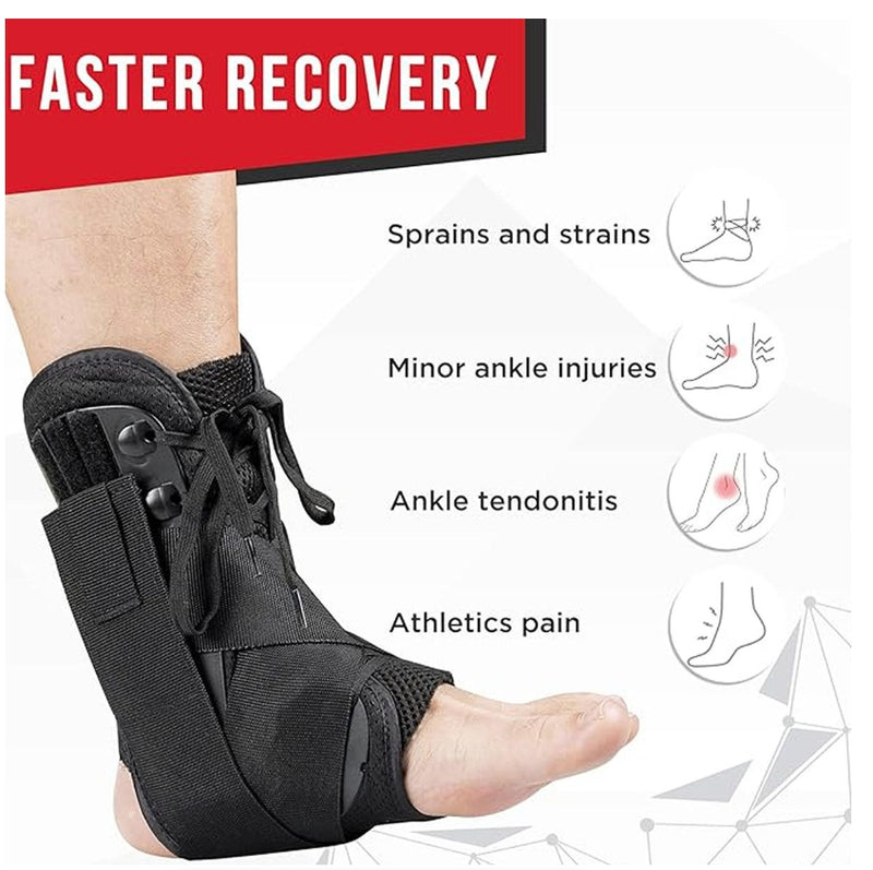 Laced Ankle Guards Support Brace Sports for Sprains & Injuries