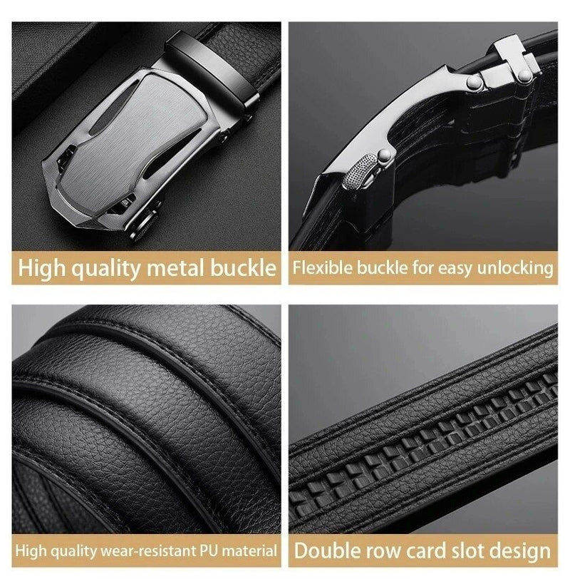 Fashion Business Men'S Belt Genuine Luxury Belt Metal Buckle Belt Soft Belt