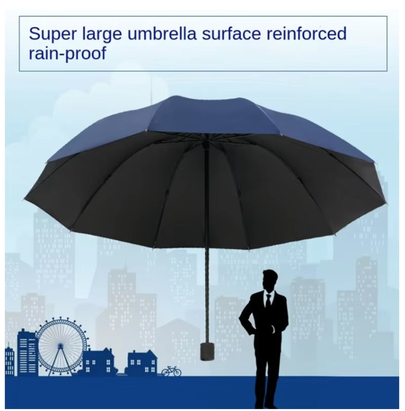 130CM Oversized Folding Umbrella Windproof and Waterproof Large Sun Rain
