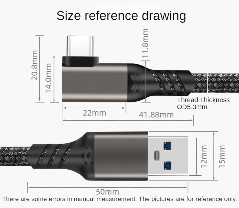 USB 3.2 Gen 1 Type A to C High Speed Data Transfer and Fast Charge Cable